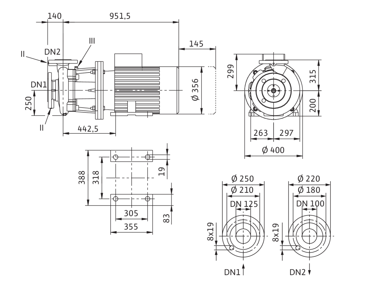 Wilo Trockenläufer-Blockpumpe