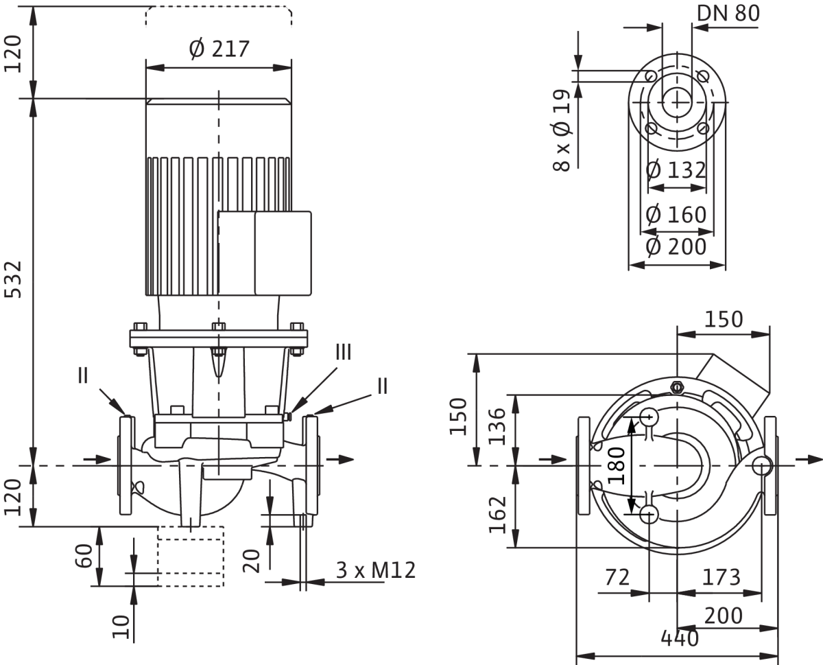 Wilo Trockenläufer-Standard-Einzelpumpe