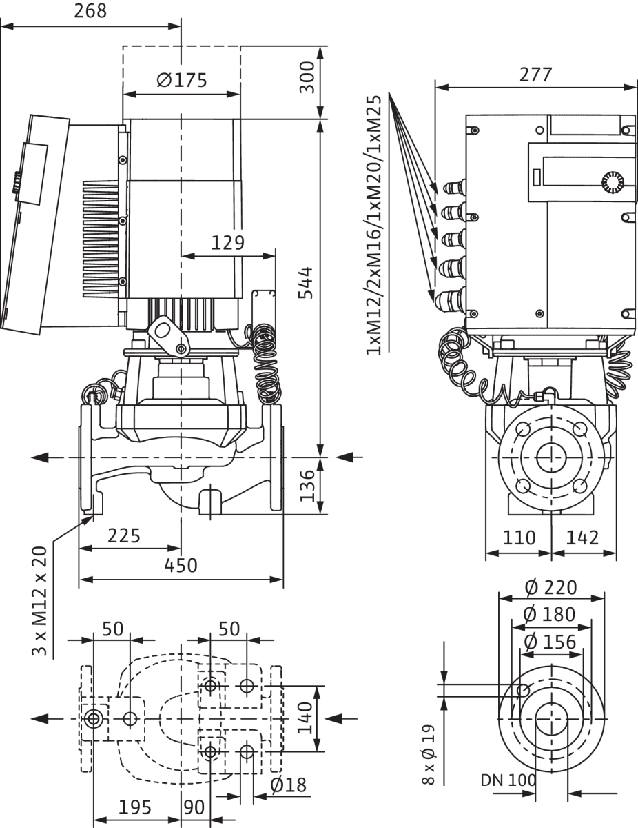 Wilo Trockenläufer-Hocheffizienz-Einzelp