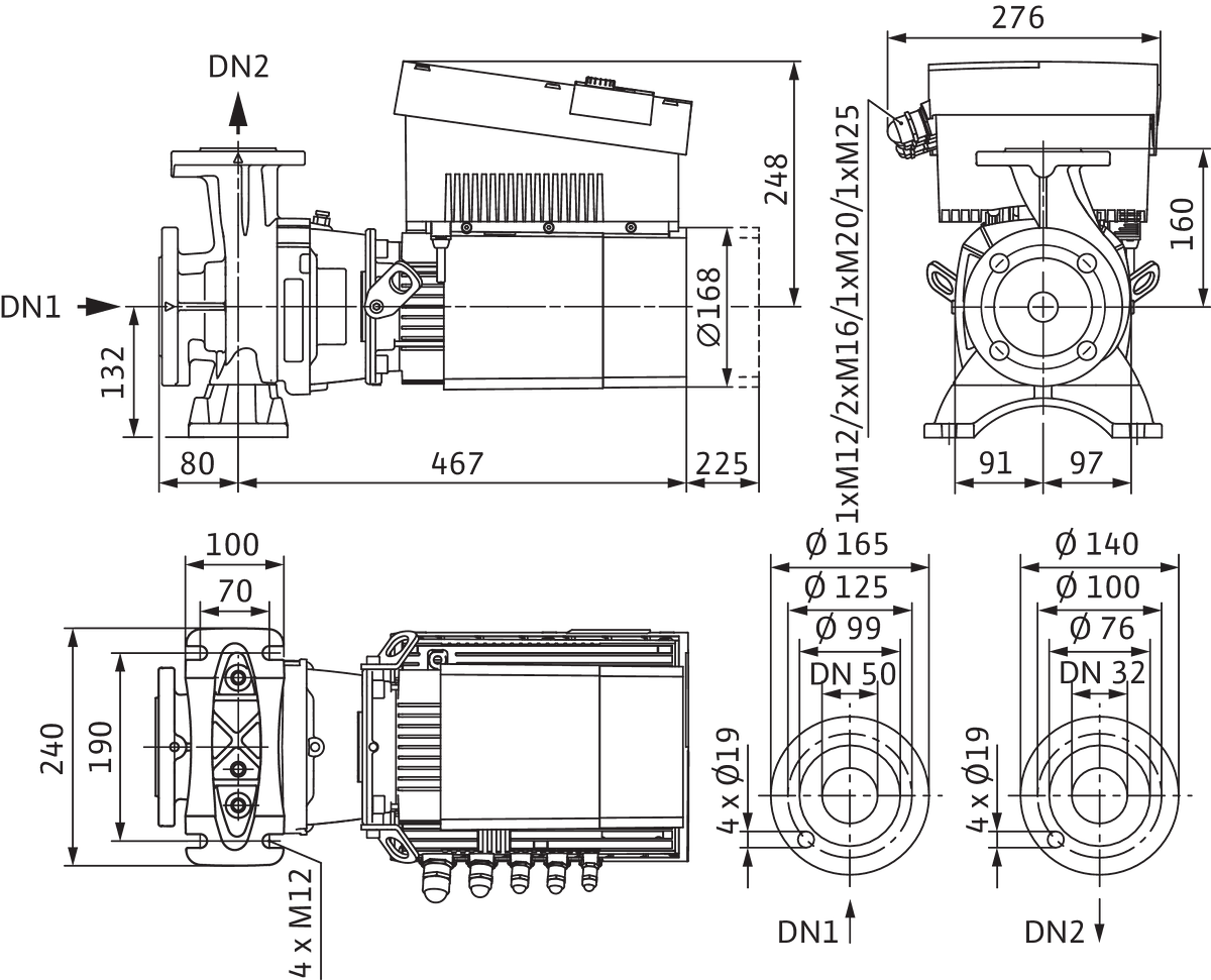 Wilo Trockenläufer-Hocheffizienz-Einzelp