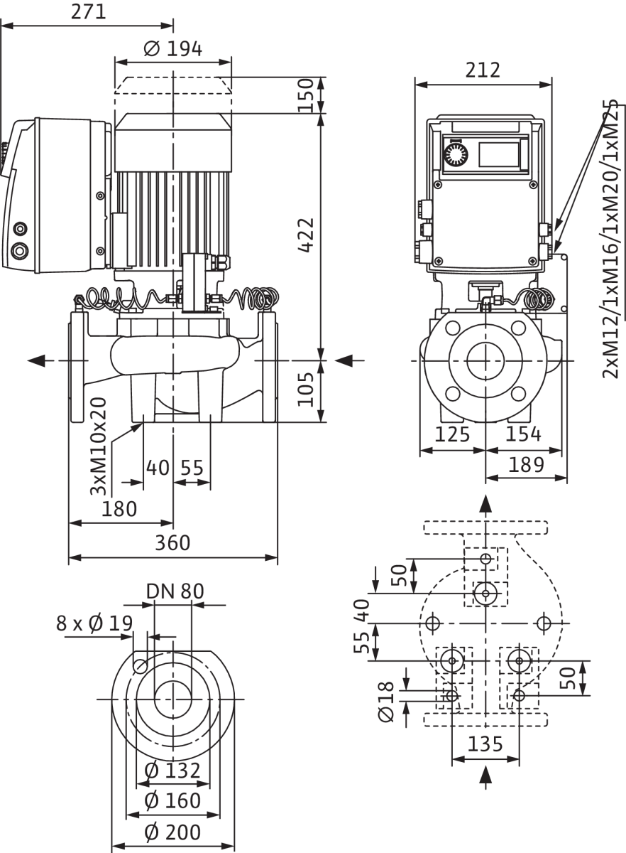 Wilo Trockenläufer-Energiespar-Einzelp.