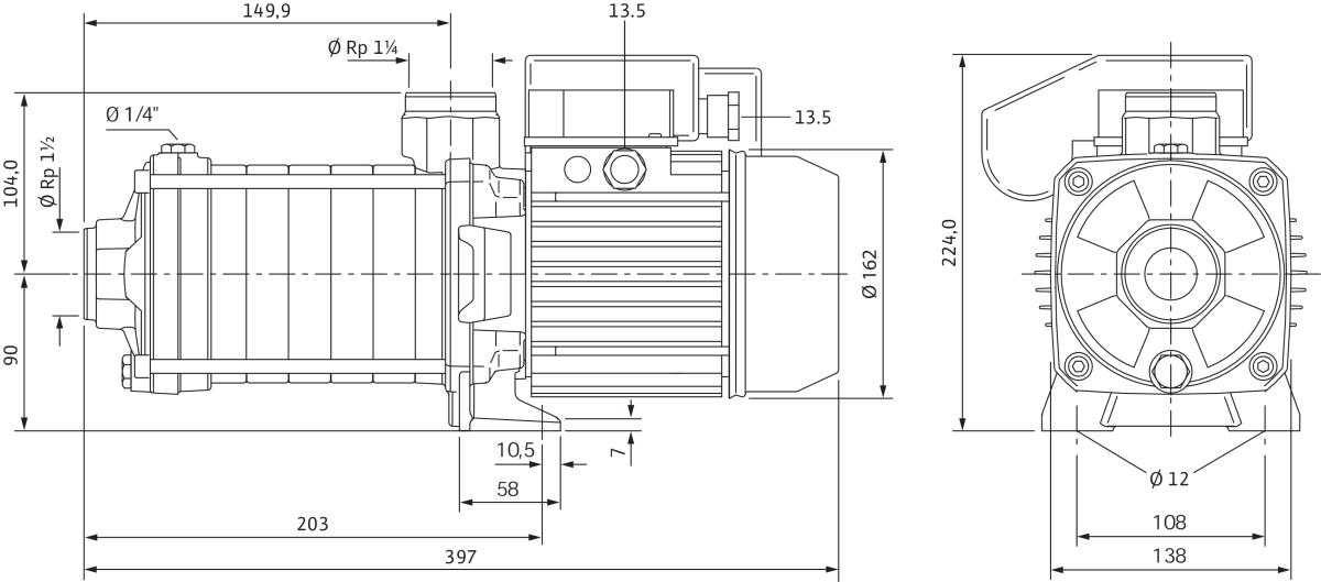 Wilo Hochdruck-Kreiselpumpe Economy