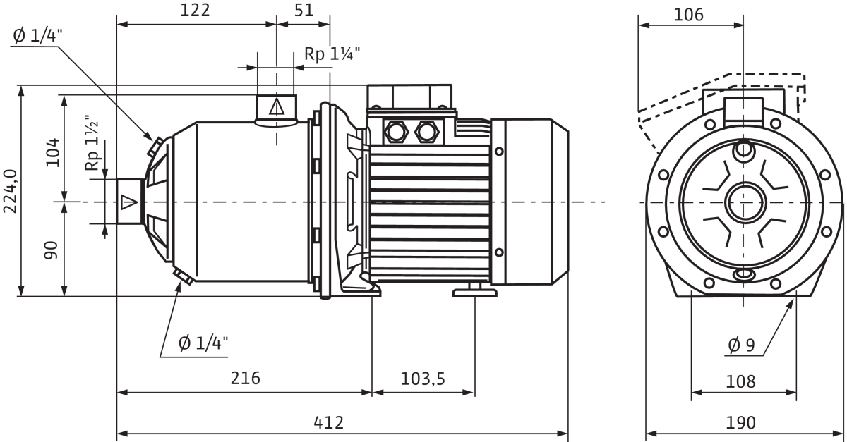 Wilo Hochdruck-Kreiselpumpe Economy